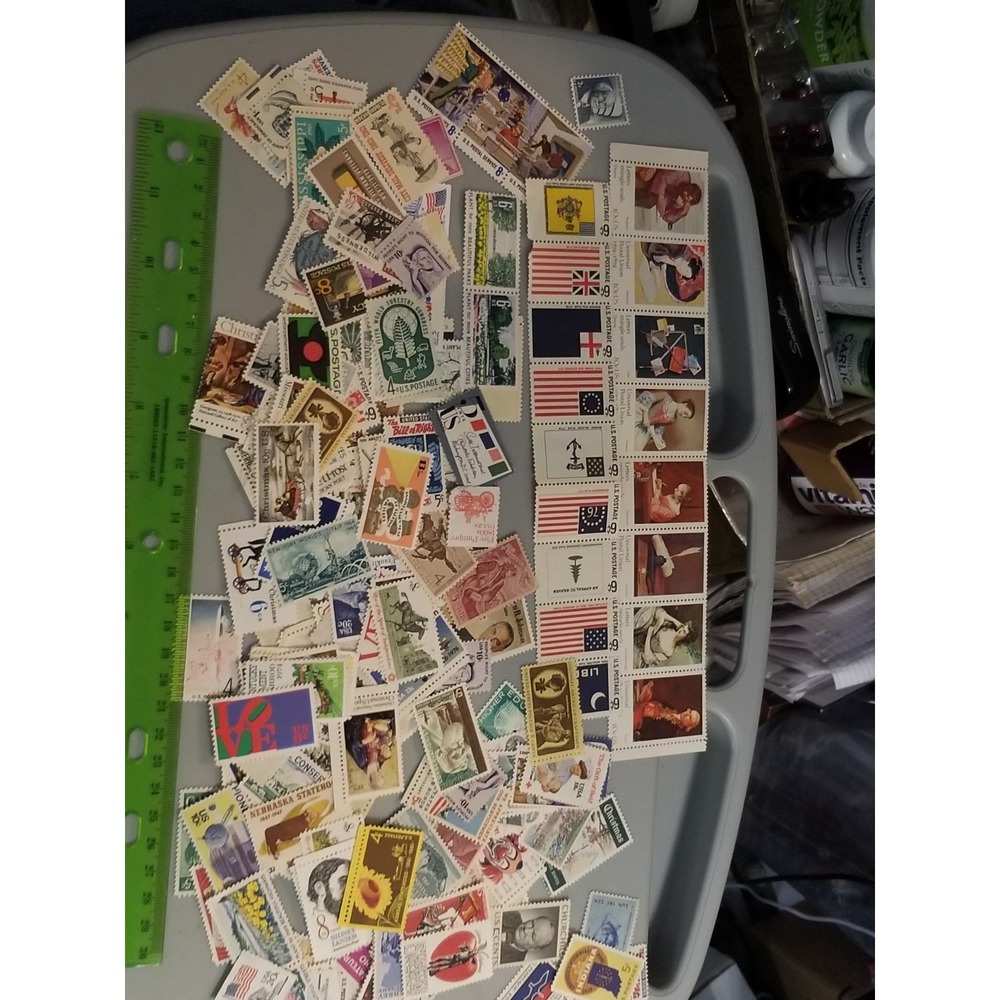 lot  Unused Postage Values 2 Cent Upward Est 100 Plus/Minus